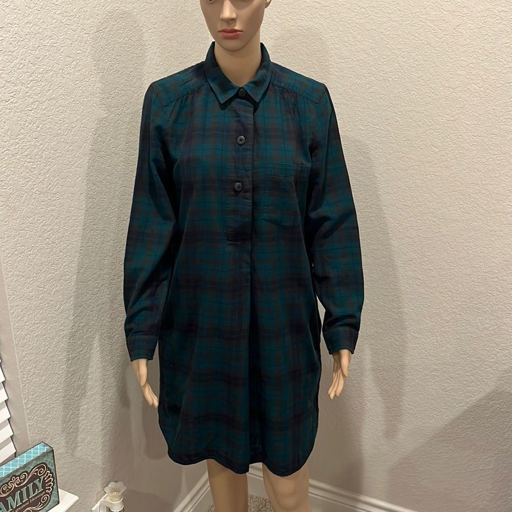 Madewell plaid flannel dress w/ pockets